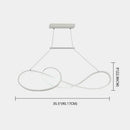 GobekUsa LED Strip Island Pendant Light - Minimalist Metal Dining Room Lighting Fixture