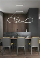 GobekUsa LED Strip Island Pendant Light - Minimalist Metal Dining Room Lighting Fixture