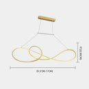 GobekUsa LED Strip Island Pendant Light - Minimalist Metal Dining Room Lighting Fixture