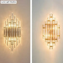 GobekUsa Minimalist LED Wall Sconce Light with K9 Crystal Strip - Rhombus Design for Living Room