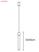 GobekUsa LED Strip Pendant Lamp for Dining Kitchen Bedroom, Minimalist Design