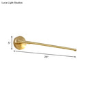 GobekUsa Minimalist Gold Metal Wall Lamp: 16"/25" LED Vanity Sconce Light with Acrylic Diffuser