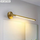 GobekUsa Minimalist Gold Metal Wall Lamp: 16"/25" LED Vanity Sconce Light with Acrylic Diffuser
