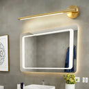 GobekUsa Minimalist Gold Metal Wall Lamp: 16"/25" LED Vanity Sconce Light with Acrylic Diffuser
