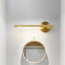 GobekUsa Minimalist Gold Metal Wall Lamp: 16"/25" LED Vanity Sconce Light with Acrylic Diffuser