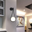 GobekUsa Glass Ball Golden LED Wall Lamp for Living Bedroom, Minimalist Nordic Design
