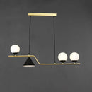 GobekUsa Minimalist Gold Metal Dining Pendant Lamp - Cone and Ball Hanging Island Light for Dining Room