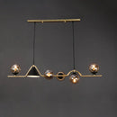 GobekUsa Minimalist Gold Metal Dining Pendant Lamp - Cone and Ball Hanging Island Light for Dining Room