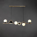 GobekUsa Minimalist Gold Metal Dining Pendant Lamp - Cone and Ball Hanging Island Light for Dining Room