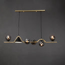 GobekUsa Minimalist Gold Metal Dining Pendant Lamp - Cone and Ball Hanging Island Light for Dining Room