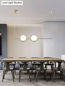 GobekUsa Sleek Metal Island Pendant - Elegant Glass Ceiling Light for Dining Table