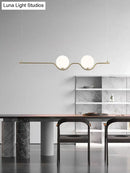 GobekUsa Sleek Metal Island Pendant - Elegant Glass Ceiling Light for Dining Table
