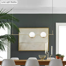 GobekUsa Sleek Metal Island Pendant - Elegant Glass Ceiling Light for Dining Table