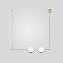 GobekUsa Sleek Metal Island Pendant - Elegant Glass Ceiling Light for Dining Table
