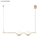 GobekUsa Sleek Metal Island Pendant - Elegant Glass Ceiling Light for Dining Table