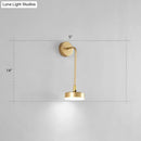 GobekUsa Golden Metal LED Sconce: Stylish Round Wall Mounted Lamp for Bedrooms