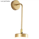 GobekUsa Golden Metal LED Sconce: Stylish Round Wall Mounted Lamp for Bedrooms