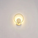 GobekUsa Golden Metal LED Sconce: Stylish Round Wall Mounted Lamp for Bedrooms