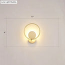 GobekUsa Golden Metal LED Sconce: Stylish Round Wall Mounted Lamp for Bedrooms