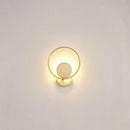 GobekUsa Golden Metal LED Sconce: Stylish Round Wall Mounted Lamp for Bedrooms