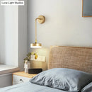 GobekUsa Golden Metal LED Sconce: Stylish Round Wall Mounted Lamp for Bedrooms