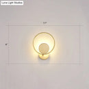 GobekUsa Golden Metal LED Sconce: Stylish Round Wall Mounted Lamp for Bedrooms