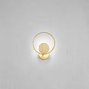 GobekUsa Golden Metal LED Sconce: Stylish Round Wall Mounted Lamp for Bedrooms