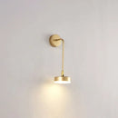 GobekUsa Golden Metal LED Sconce: Stylish Round Wall Mounted Lamp for Bedrooms