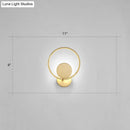 GobekUsa Golden Metal LED Sconce: Stylish Round Wall Mounted Lamp for Bedrooms