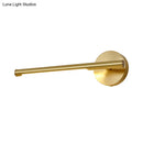 GobekUsa Minimalist Gold Metal Wall Lamp: 16"/25" LED Vanity Sconce Light with Acrylic Diffuser