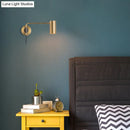 GobekUsa Minimalistic Metal Adjustable Tubular Wall Lamp with 1-Light Bedside Spotlight