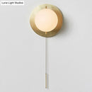 GobekUsa Gold Mini Globe Wall Sconce Light - Elegant Opaline Glass Fixture for Bedroom