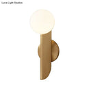 GobekUsa Gold Mini Globe Wall Sconce Light - Elegant Opaline Glass Fixture for Bedroom