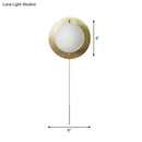 GobekUsa Gold Mini Globe Wall Sconce Light - Elegant Opaline Glass Fixture for Bedroom