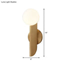 GobekUsa Gold Mini Globe Wall Sconce Light - Elegant Opaline Glass Fixture for Bedroom