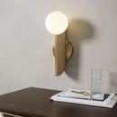 GobekUsa Gold Mini Globe Wall Sconce Light - Elegant Opaline Glass Fixture for Bedroom