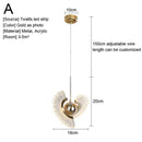 GobekUsa Gold Nordic Pendant Lights Indoor Kitchen Dining Room Home Decor