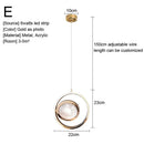 GobekUsa Gold Nordic Pendant Lights Indoor Kitchen Dining Room Home Decor