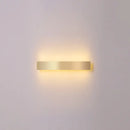 GobekUsa Minimalist Gold Plated LED Wall Sconce for Living Room - Aluminum Bar Shaped Flush Wall Light