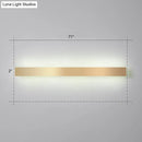 GobekUsa Minimalist Gold Plated LED Wall Sconce for Living Room - Aluminum Bar Shaped Flush Wall Light