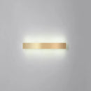 GobekUsa Minimalist Gold Plated LED Wall Sconce for Living Room - Aluminum Bar Shaped Flush Wall Light