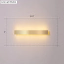 GobekUsa Minimalist Gold Plated LED Wall Sconce for Living Room - Aluminum Bar Shaped Flush Wall Light