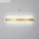 GobekUsa Minimalist Gold Plated LED Wall Sconce for Living Room - Aluminum Bar Shaped Flush Wall Light