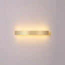 GobekUsa Minimalist Gold Plated LED Wall Sconce for Living Room - Aluminum Bar Shaped Flush Wall Light