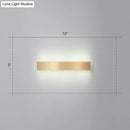 GobekUsa Minimalist Gold Plated LED Wall Sconce for Living Room - Aluminum Bar Shaped Flush Wall Light