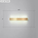 GobekUsa Minimalist Gold Plated LED Wall Sconce for Living Room - Aluminum Bar Shaped Flush Wall Light