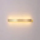 GobekUsa Minimalist Gold Plated LED Wall Sconce for Living Room - Aluminum Bar Shaped Flush Wall Light