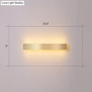 GobekUsa Minimalist Gold Plated LED Wall Sconce for Living Room - Aluminum Bar Shaped Flush Wall Light