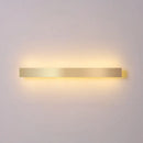 GobekUsa Minimalist Gold Plated LED Wall Sconce for Living Room - Aluminum Bar Shaped Flush Wall Light