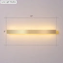 GobekUsa Minimalist Gold Plated LED Wall Sconce for Living Room - Aluminum Bar Shaped Flush Wall Light